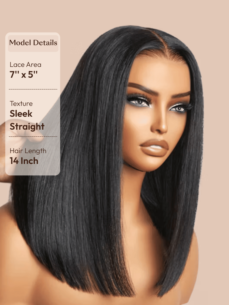 UNice Bye-Bye Knots Wig 7x5 & 13x4 Put On And Go Glueless Lace Bleached Knots Bob Drawstring Wig 150% Density