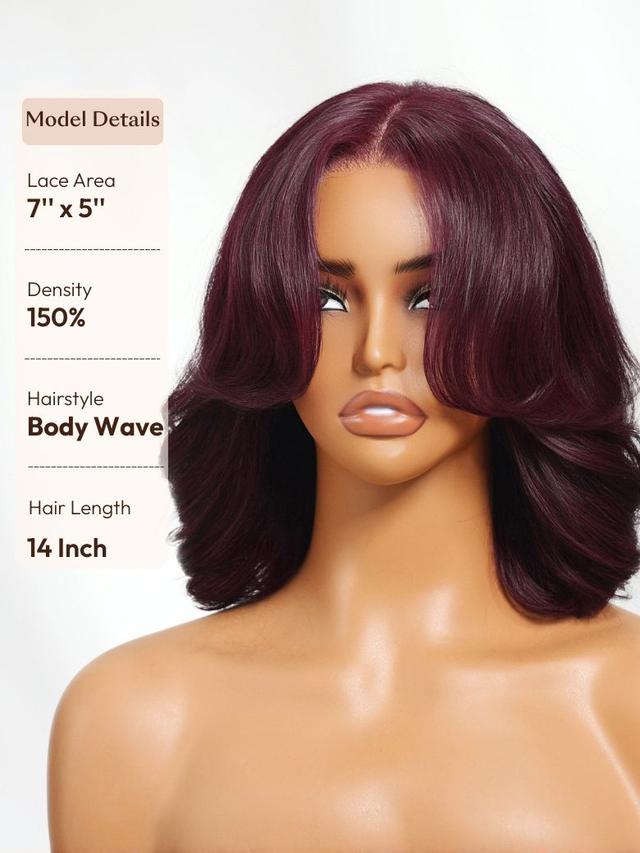 UNice 13x4 Pre-Everything™ Lace Frontal Black Cherry Water Wave Glueless Drawstring Wig