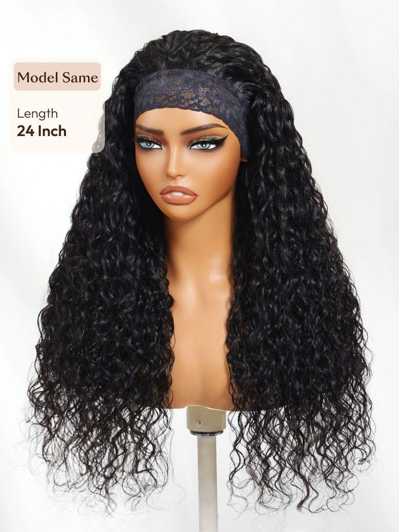 UNice HookFit Water Wave Headband Wig With Invisi Drawstring