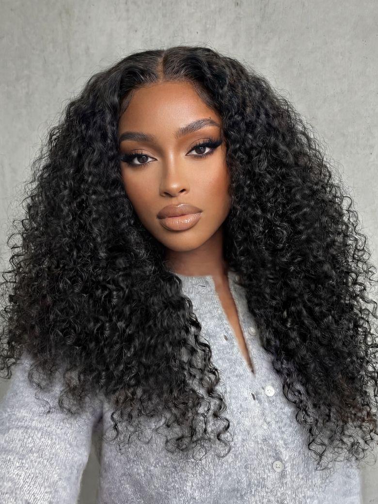 UNice Bye-Bye Knots™ 7x5 Lace Black Afro Twist Out Curls 150% Density Wig with Invisi Drawstring