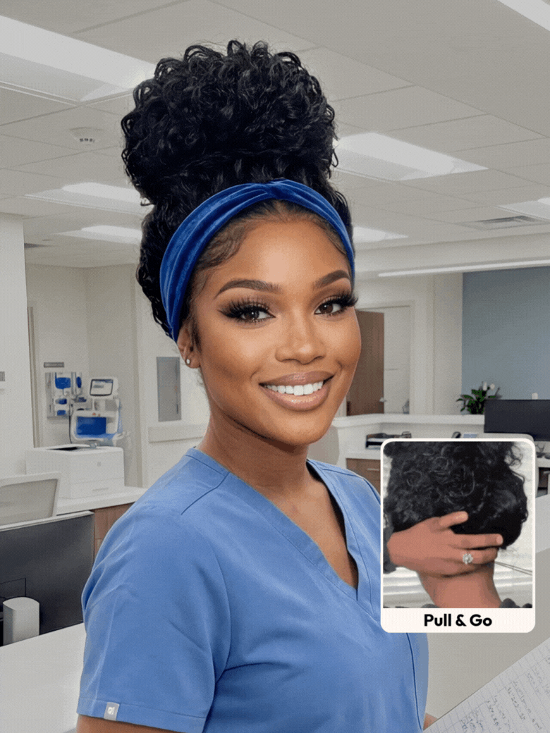 [Put On & Go Wig] UNice Water Wave Headband Glueless Human Hair Wig With Invisi Drawstring