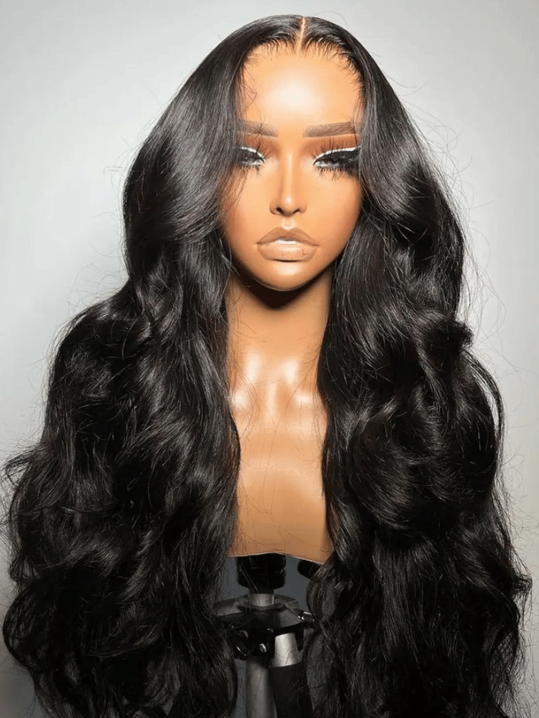 UNice 13x6 & 13x4 Pre-Everything™ Invisible Lace Body Wave Lace Frontal Black Wig With Invisi Drawstring
