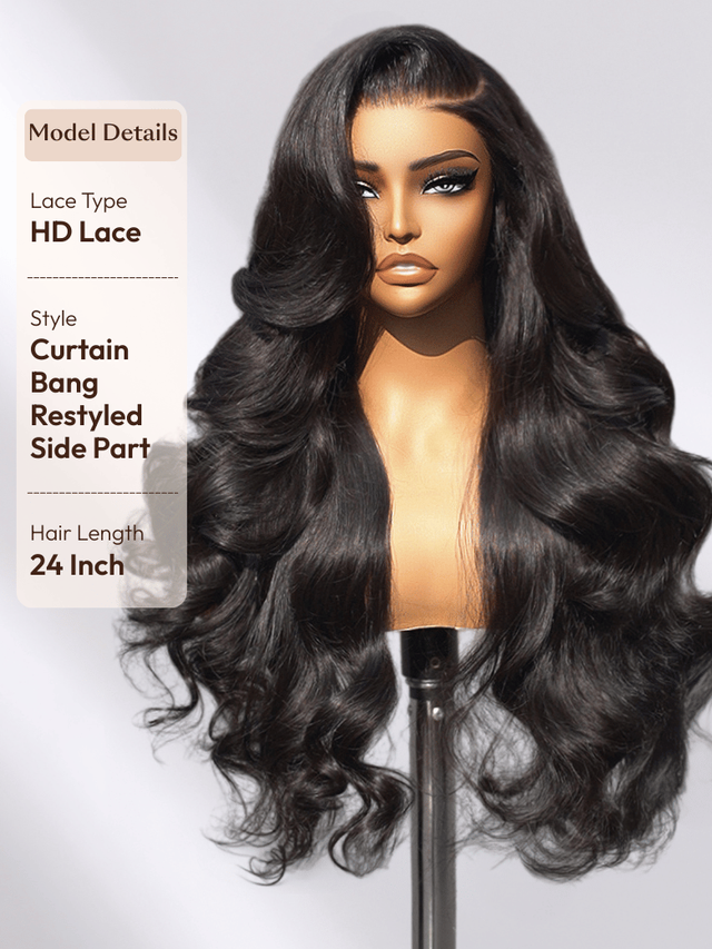UNice 13x4 Pre-Everything™ Transparent Lace Front 3D Body Wave Wig Real Ear To Ear With Invisi Drawstring Wig Lace Fit Better