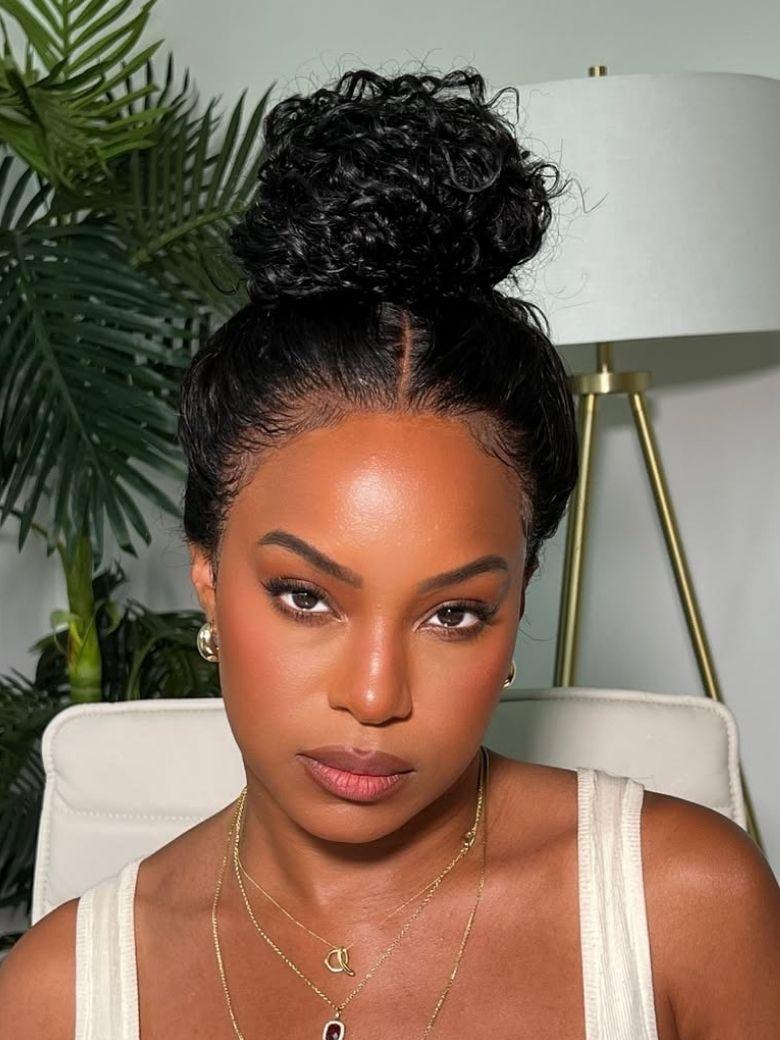 UNice Full Lace 100% Handmade Invisible Black Water Wave Human Hair 180% Density Wigs