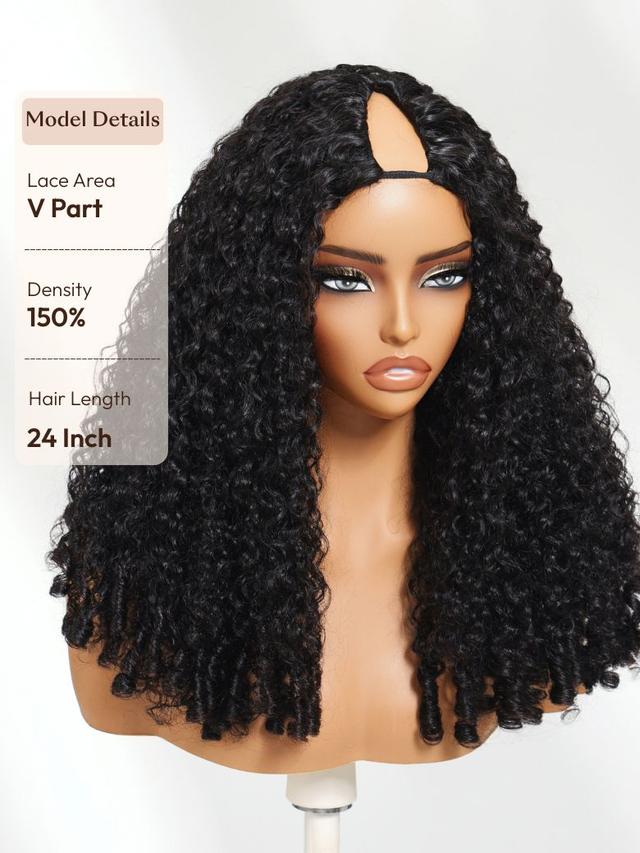 UNice Bye-Bye Knots 7x5 Lace Water Wave Wig With Twist Out Ends