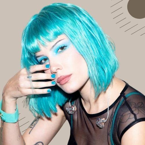 Halsey Blue Hair
