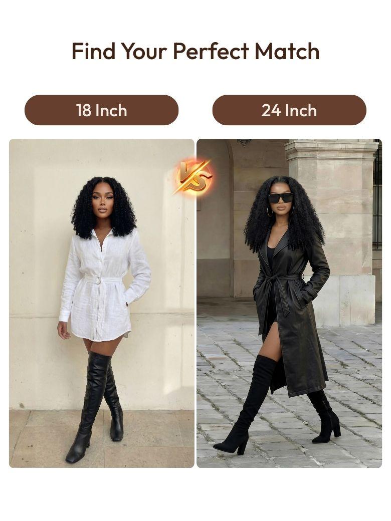 UNice Bye-Bye Slip 7x5 Lace & 13x4 Pre-Everything Curly Texture Premium Hair Drawstring Wig With Finger Coil Ends