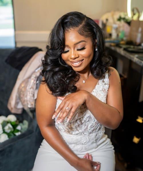 shoulder length wedding hairstyles for black hair