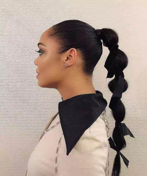 Bubble Ponytail for Black Woman