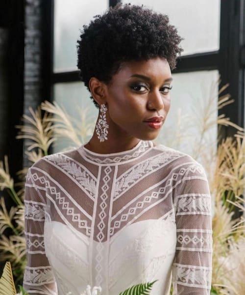 short length wedding hairstyles for black hair