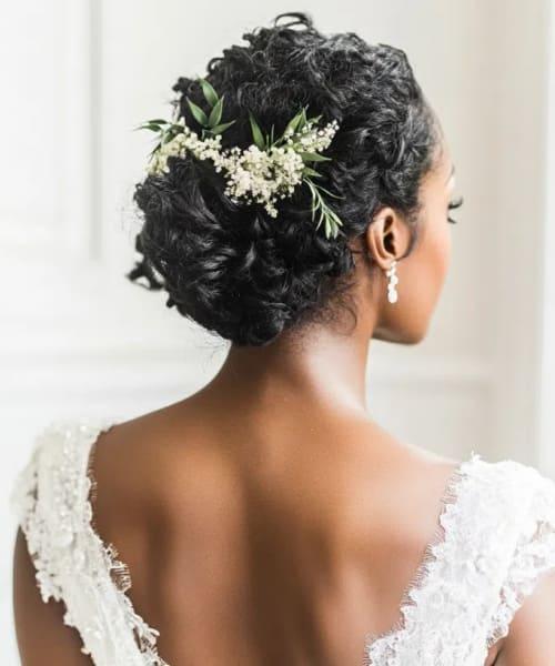low bun wedding hairstyles for black hair