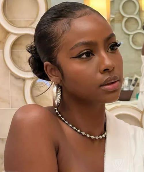 Slick Back Bun for Black Woman