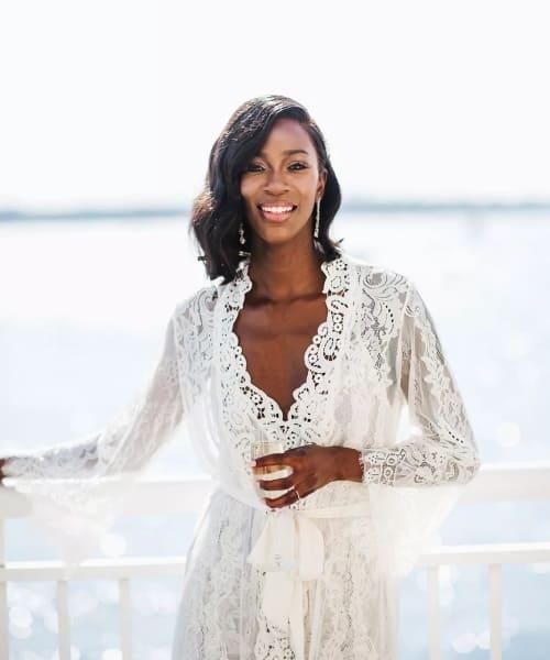 chic bob wedding hairstyles for black hair