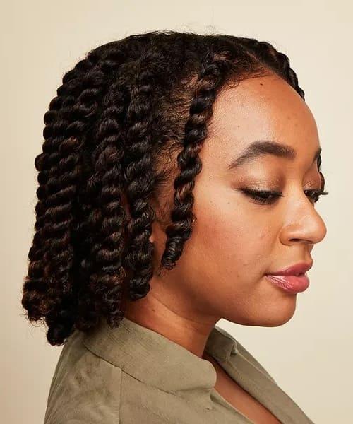 Two-Strand Twist Bun for Black Woman