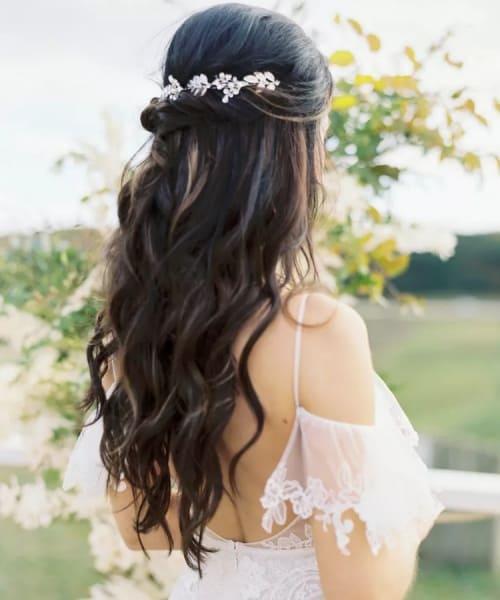half up half down wedding hairstyles for black hair