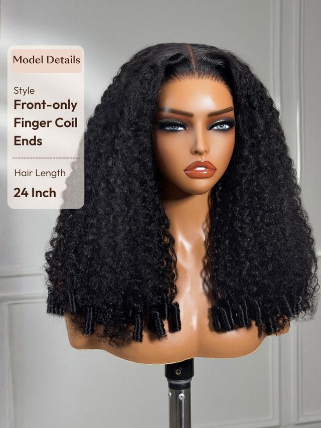 UNice Bye-Bye Slip 7x5 Lace & 13x4 Pre-Everything Curly Texture Premium Hair Drawstring Wig With Finger Coil Ends