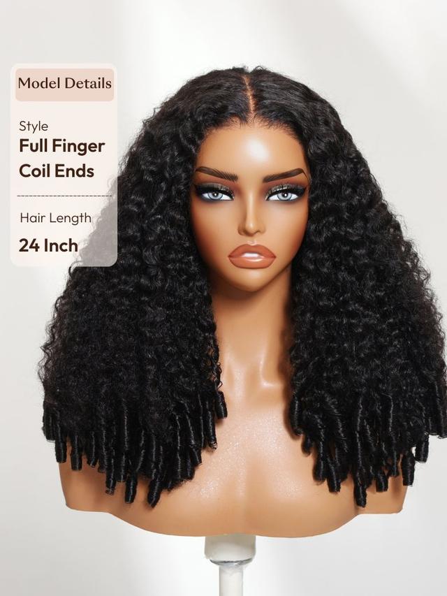 UNice Bye-Bye Slip 7x5 Lace & 13x4 Pre-Everything Curly Texture Premium Hair Drawstring Wig With Finger Coil Ends