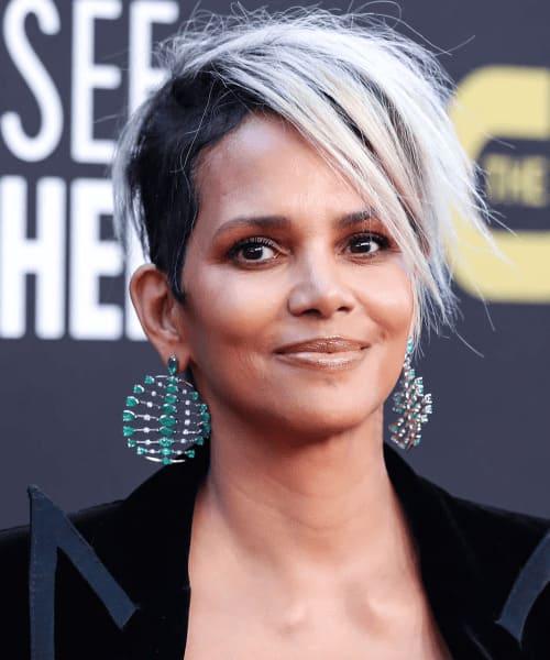 Halle Berry Side Swept Bangs