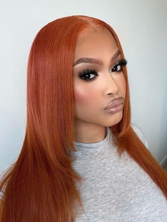 UNice Burnt Orange 13x4 Lace Front Wig With Butterfly Wolf Layered Cut