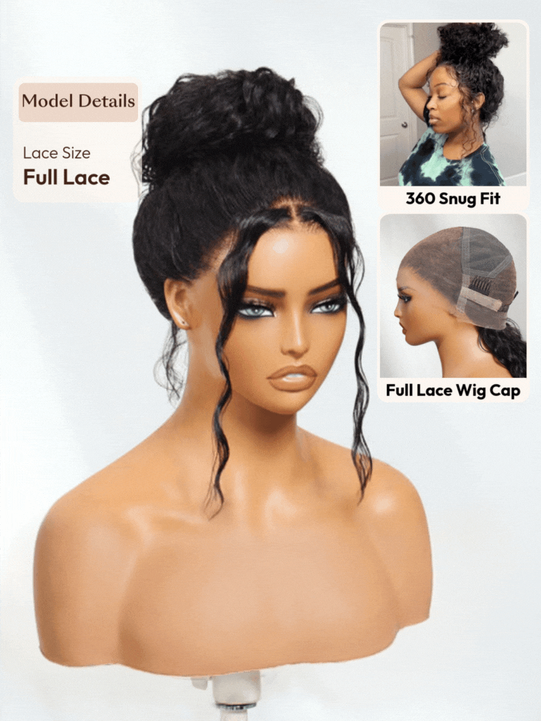 UNice 7x5 Bye-Bye Knots™ & 13x4 HD Lace & Full Lace Put On And Go Glueless Water Wave Wig With Secure Silicone Strips and Drawstring With Baby Hair