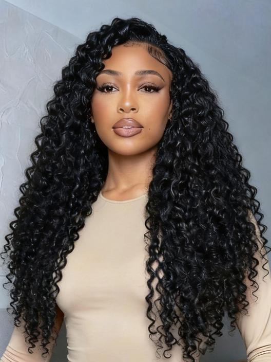 UNice Bye-Bye Knots™ 7x5 Lace Black Afro Twist Out Curls 150% Density Wig with Invisi Drawstring