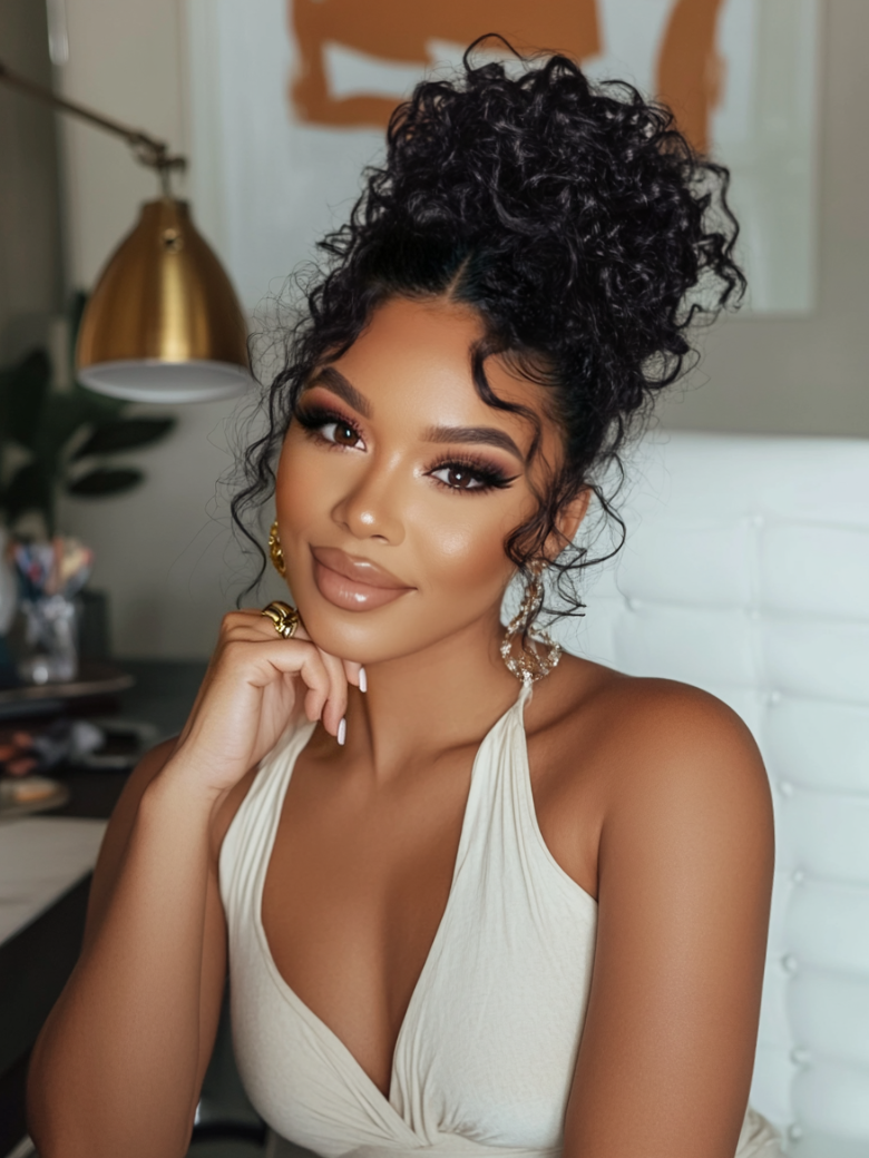 Invisible Strap 360 Lace Black Water Wave Wig