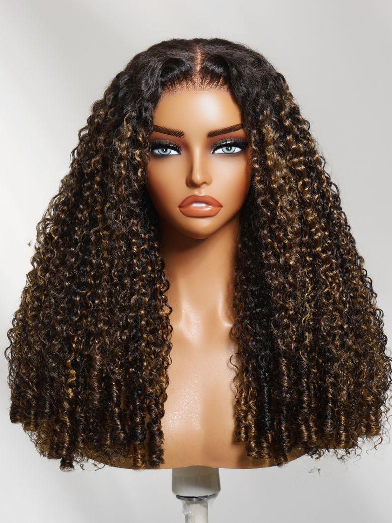 UNice Bye-Bye Knots™ 7x5 Lace Balayage Highlight Curly Wig with Defined Finger Coil Ends