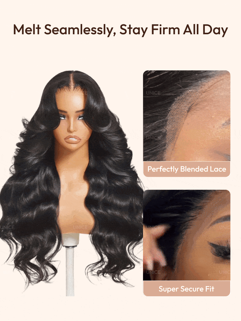 UNice 13x4 Pre-Everything™ HD Lace & Transparent Lace Front Pull And Go 3D Body Wave Wig Real Ear To Ear With Invisi Drawstring Wig