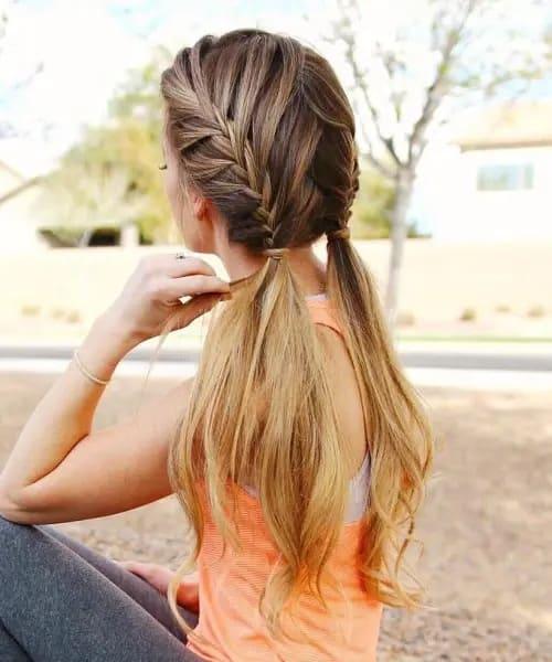 Cute Fishtail Plaits for Gym