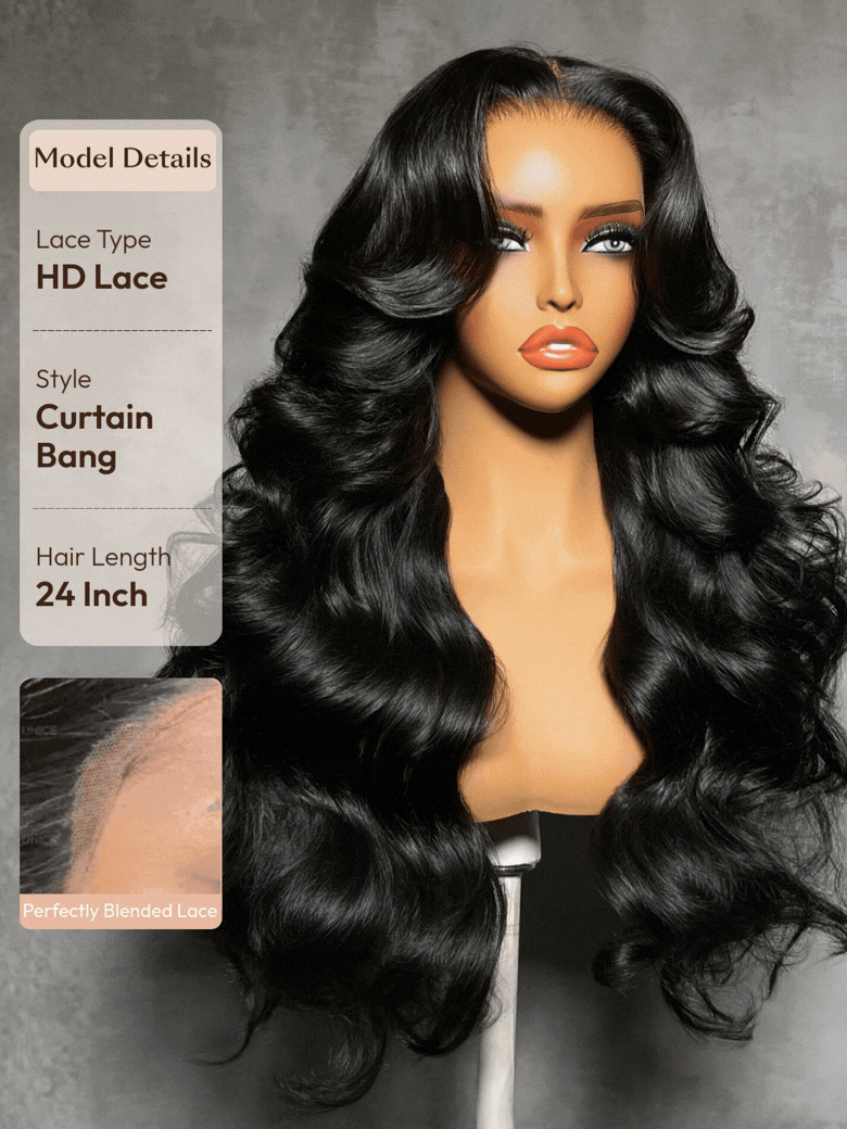 UNice 13x4 Pre-Everything™ Transparent Lace Front 3D Body Wave Wig Real Ear To Ear With Invisi Drawstring Wig Lace Fit Better