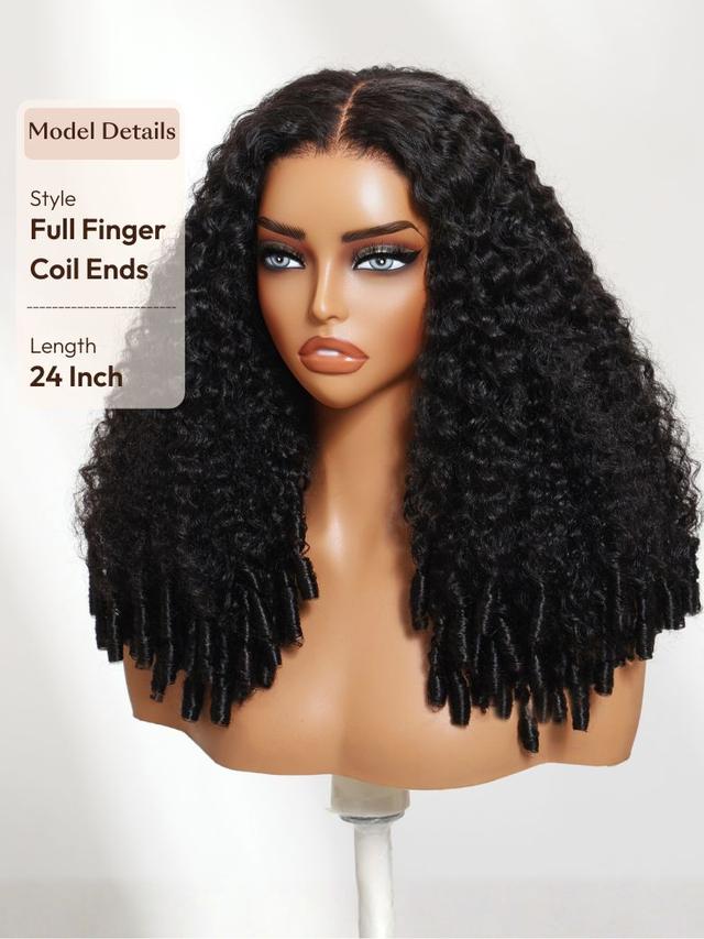 UNice Bye-Bye Slip 7x5 Lace & 13x4 Pre-Everything Curly Texture Premium Hair Drawstring Wig With Finger Coil Ends