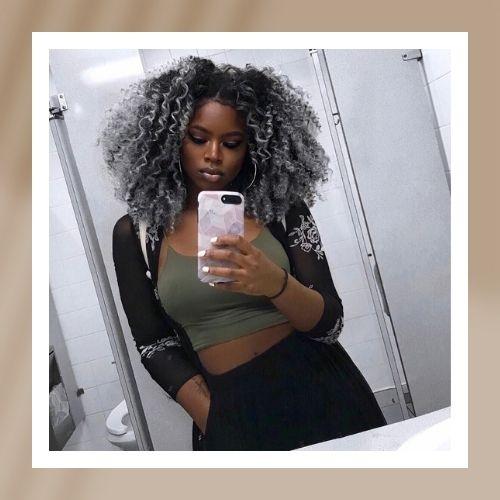 Silver Highlights for Curly Hair