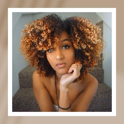 Short Curly Hair with Highlights