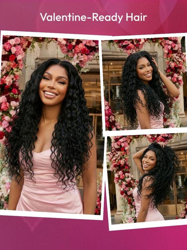 UNice 7x5 Bye-Bye Knots™ & 13x4 HD Lace Pull & Go Glueless Water Wave With Secure Silicone Strips and Drawstring With Baby Hair