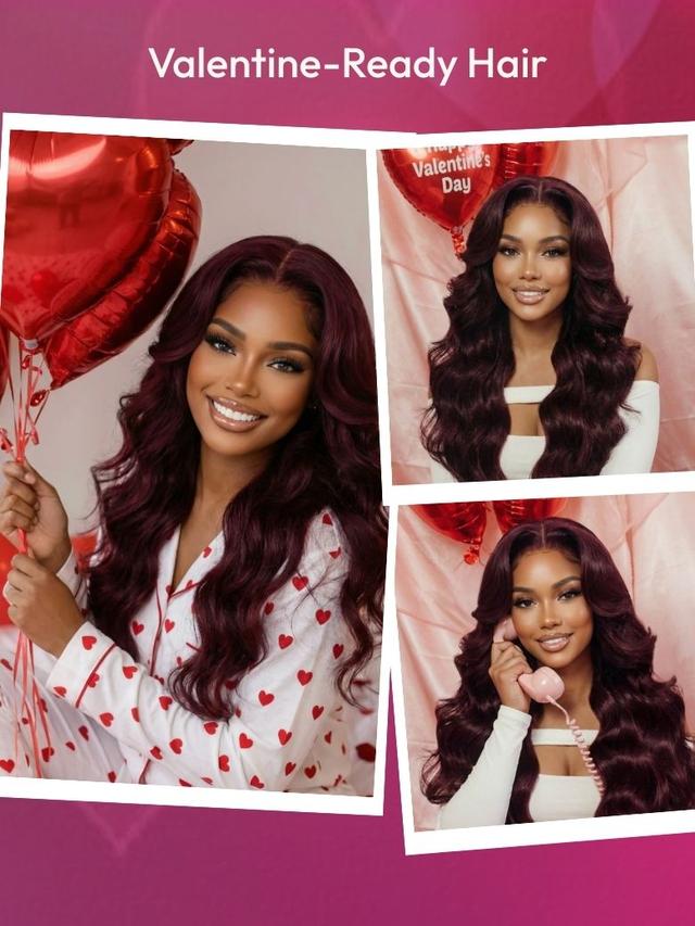 UNice 7x5 Bye-Bye Knots™ & 13x4 Pre-Everything™ Lace Frontal Purple Black Cherry Layered Straight & Loose Wave With Invisi Drawstring Wig