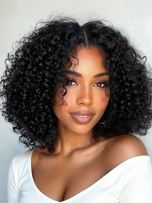UNice Bye-Bye Knots™ 7x5 Lace Black Fluffy Kinky Coils Texture Wig with Invisi Drawstring