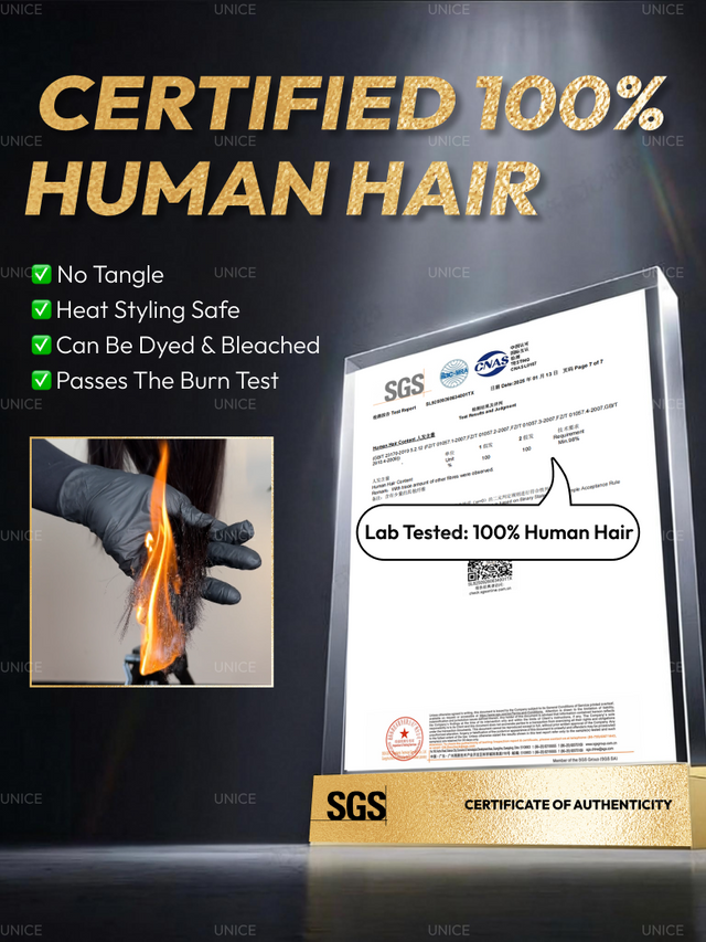 UNice 100% Human Hair Butterfly Cut 180% Density Bye-Bye Slip™ 7x5 Lace Body & Loose Curls Wig with Feathered Layers & Invisi Drawstring