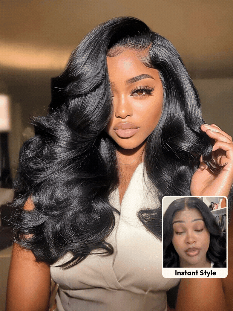 UNice 7x5 Lace Bye-Bye Slip™ Wig Feathered Layer Left Side Part 200% Density Wig with Secure Silicone Strips and Drawstring