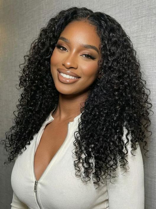 UNice Bye-Bye Knots™ 7x5 Lace Jerry Curl 150% Density Wig with Lived-In Coils