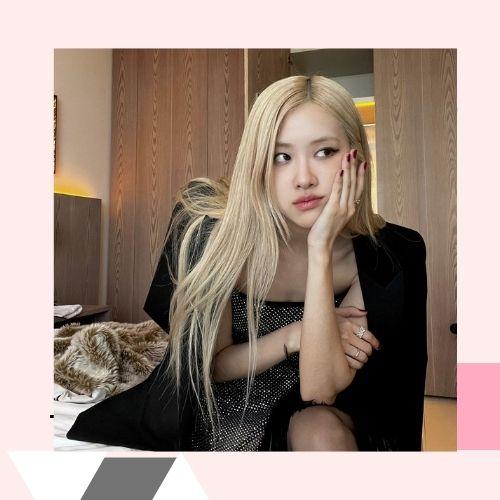rose blackpink blonde hair