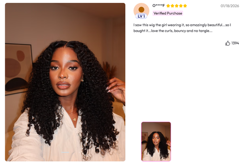 unice Finger Coil Ends wig