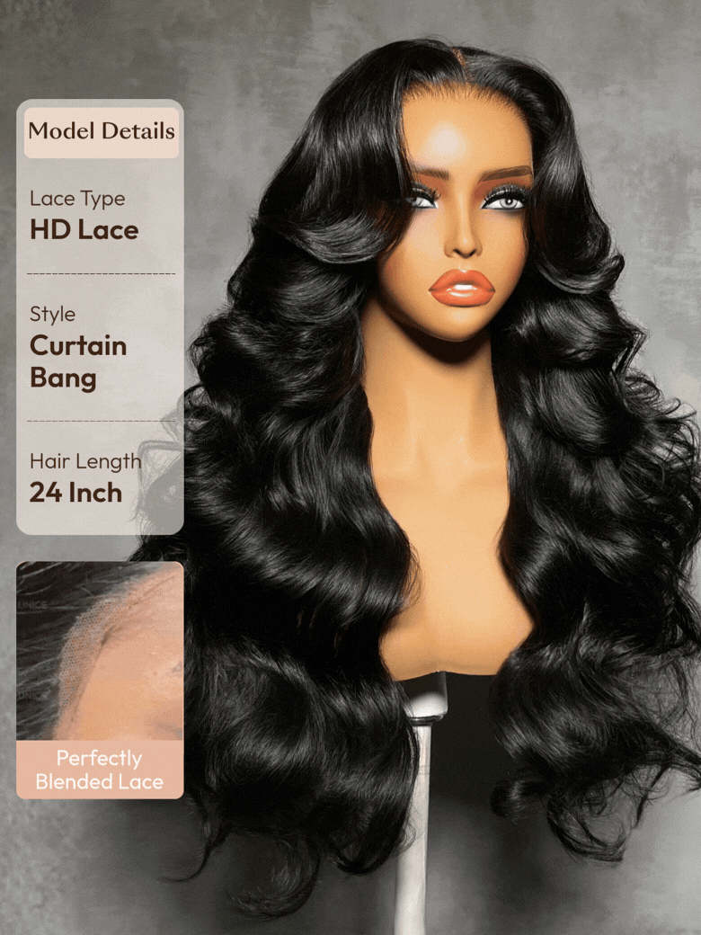 UNice 13x4 Pre-Everything™ Transparent Lace Front 3D Body Wave Wig Real Ear To Ear With Invisi Drawstring Wig Lace Fit Better