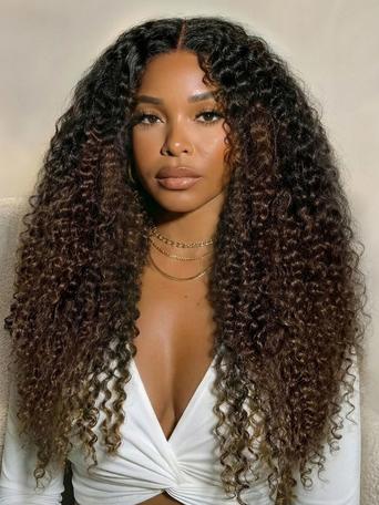 UNice Glueless Bye-Bye Knots™ 7x5 Lace Balayage Highlight Curly Wig with Defined Finger Coil Ends