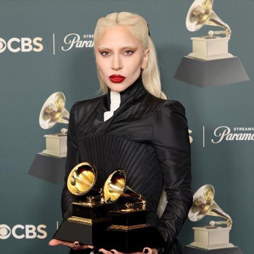 lady gaga half up hair