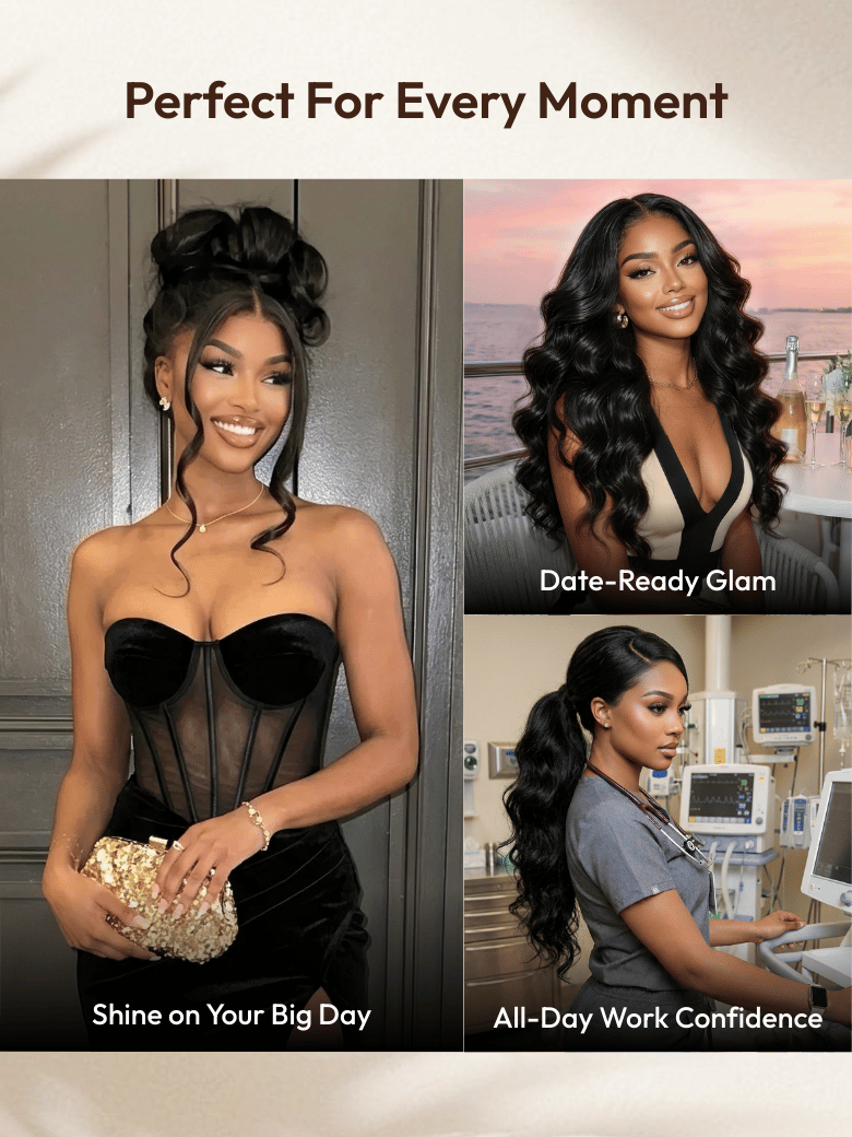 13x4 HD Lace Pre-Everything™ Body Wave Wig – Pull & Go Fit Ear-to-Ear with Invisi Drawstring