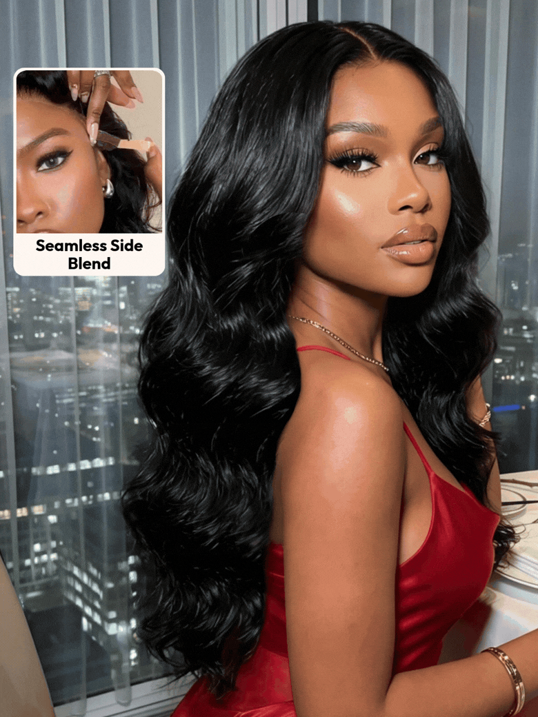 UNice 13x4 Pre-Everything™ Transparent Lace Front 3D Body Wave Wig Real Ear To Ear With Invisi Drawstring Wig Lace Fit Better