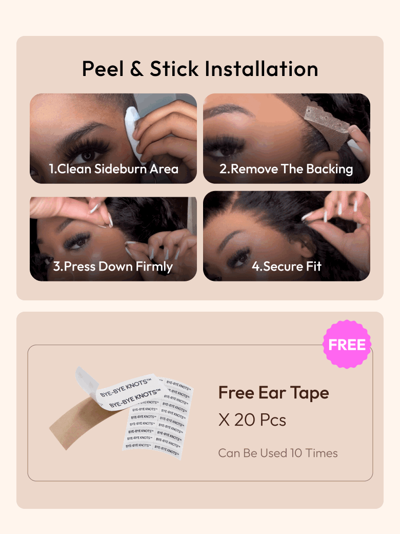 UNice Bye-Bye Knots™ 7x5 Lace Natural Black Jerry Curly Drawstring Wig with Defined Finger Coil Ends