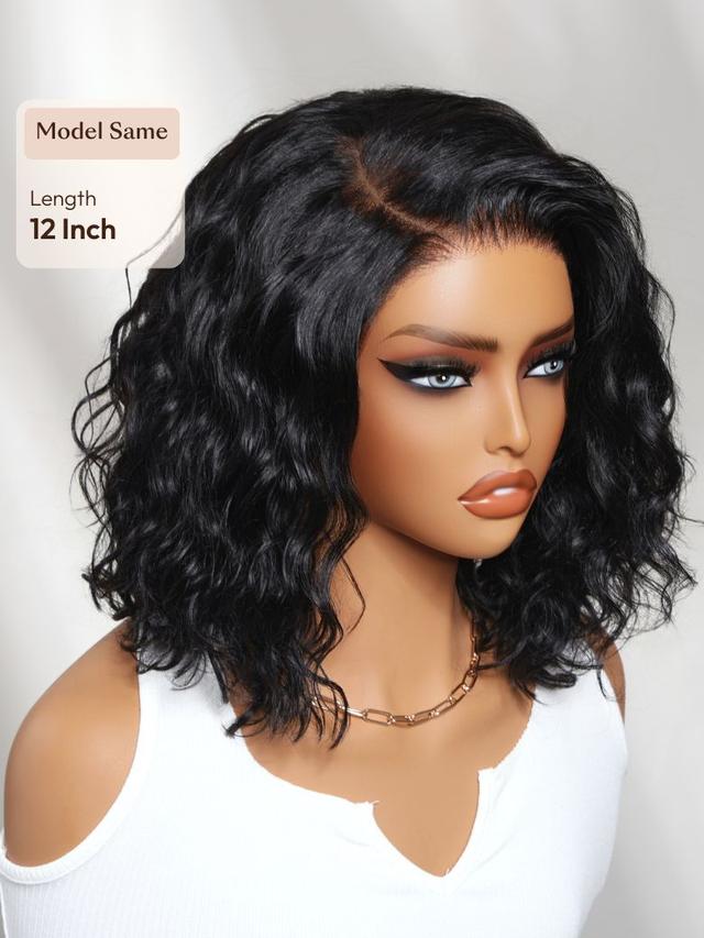 UNice Bye-Bye Slip™ 6X4 Minimalist Lace "C" Side Part Loose Wavy Bob 220% High Density Wig