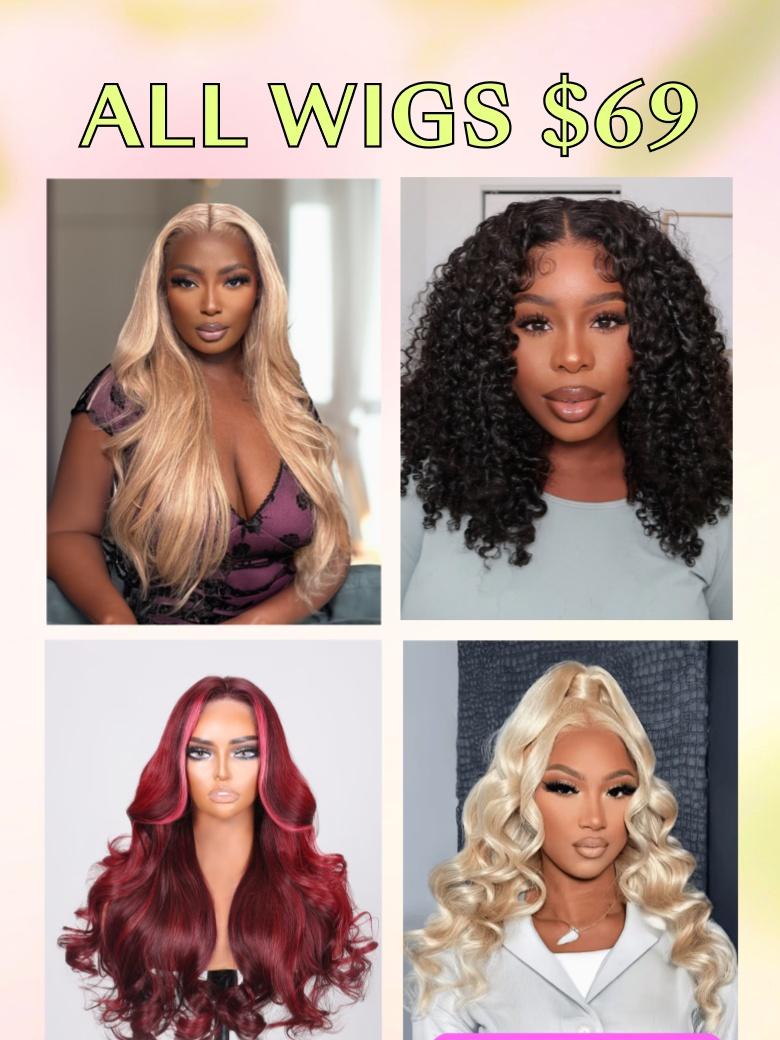 [Limited Stock] 14-20" lace Wigs All $69 Super Affordable