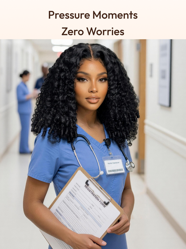 UNice 7x5 Bye-Bye Slip & 13x4 Pre-Everything Curly Texture Premium Hair Drawstring Wig With Finger Coil Ends